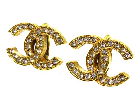 chanel gold earrings ebay|chanel earrings real gold.